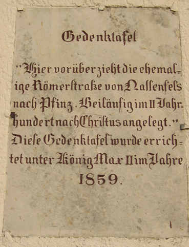 Gedenktafel Römerstraße